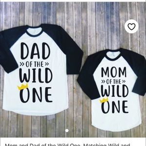 SOLD mom and dad of the wild one birthday shirts